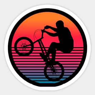 BMX Rider retro sunset Sticker